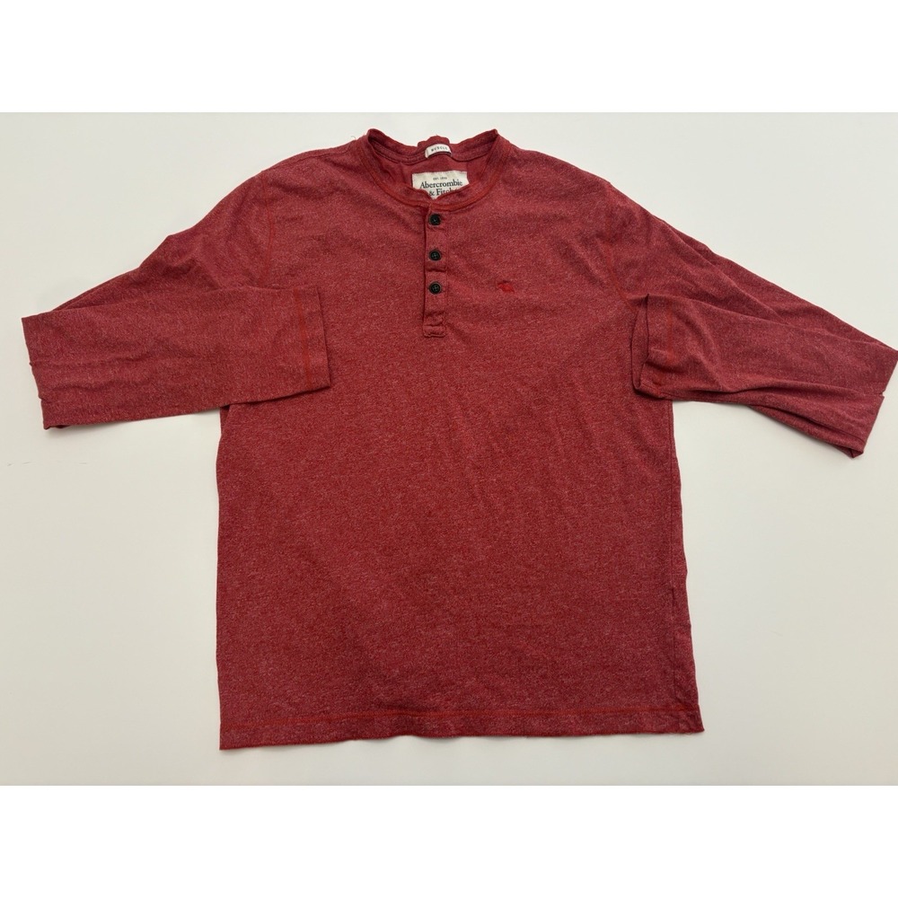 Y2K VTG Men's Abercrombie And Fitch 1/4 Button Up Long Sleeve Pullover Muscle M